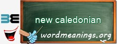 WordMeaning blackboard for new caledonian